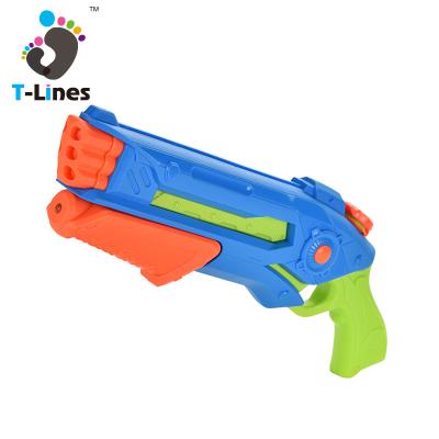 China Eco-friendly Materials Air Pressure Water Gun 350ml Capacity Kids Summer Beach Outdoor Pool Toys for sale