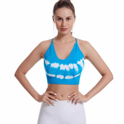 China CHALET Hot Sale Ocean Color Breathable Sports Bra Sexy Charming Sexy Back Sports Bra Women's Yoga Bra Beauty Custom Made for sale