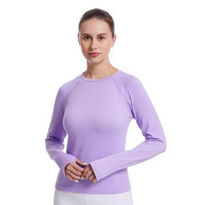 China CHALET Stylish Women Breathable Yoga Sportswear Ladies Gym Wear Light Purple Sets And Soft For Sport for sale