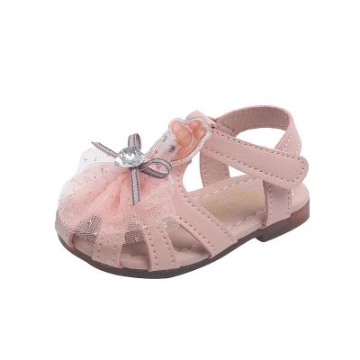 China 2022 Summer New Flatbed Baby Props Princess Shoes With Rhinestone Lace Sandals Children for sale