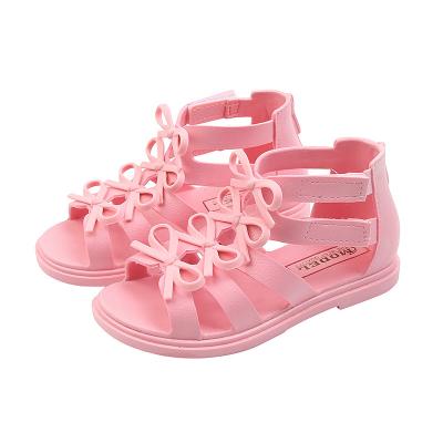 China Light Girls Vintage Roman Cover Heel Sandals Children Non-slip PVC Outsole Soft Sandals for sale