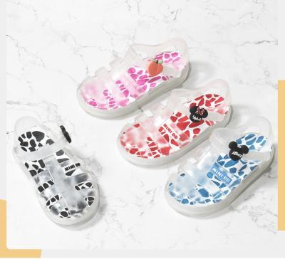 China Lightweight Children's PVC Jelly Sandals Summer Girls Roman Style Sandals Flat Shoes for sale