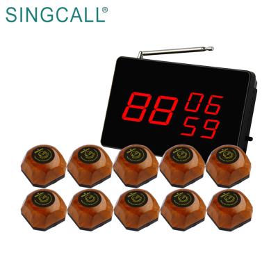 China SINGCALL Restaurant Price Intervention System 10 Pcs Cheap Restaurant Call Bell for sale