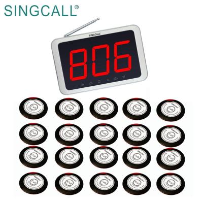 China ABS (Imported from Taiwan) SINGCALL wireless push button visitor restaurant beepers for staff for sale