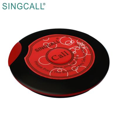 China SINGCALL Wireless Server Paging Button, Calling Bell APE700 Ultra-thin Server Red Ringer APE700 Red Coaster for sale