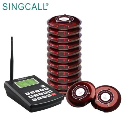 China ABS SINGCALL Wireless Coaster Pager System, Restaurant Queue Paging System for sale