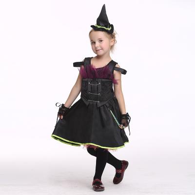 China New Design Breathable Halloween Fancy Dress Costume Blue Noble Witch Dress Wizard Halloween Costume For Girls for sale