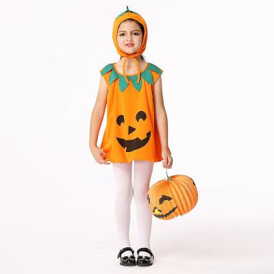 China Breathable Halloween Fancy Dress Pretend Halloween Pumpkin Witch Pumpkin Costume Girls Kid Boys Pumpkin Costume Play Dress Clothes for sale