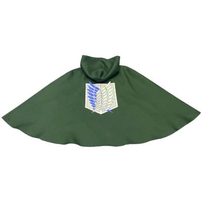 China Cosplay Comic Costume Green Flannel Cape Cover Up Attack on Titan Cosplay Hoodie Costume for sale