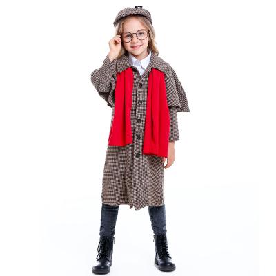 China China Supplier Breathable Halloween Dress Cosplay Clothes Party Character Dress Kids Sherlock Holmes Costume for sale