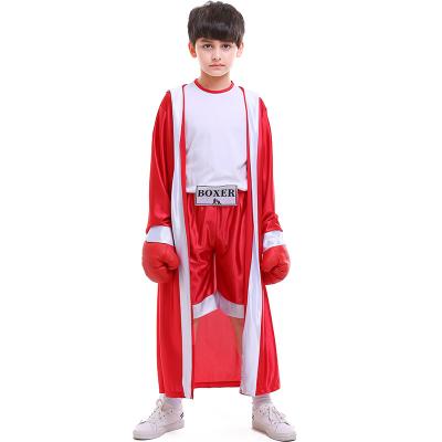 China Best Selling Novelty Red and Blue Costume Breathable Cosplay Anime Kids Party Halloween Boxer Support Custom Roles for sale