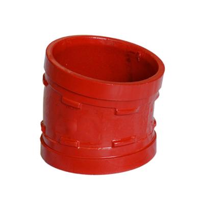 China Malleable Steel Pipe Fitting UL/FM Iron Pipe Fittings Grooved Painted Sale DN25-300 (11.25 Degree Elbow Factory Directly 1