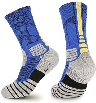 China Wholesale Blue Mens 200N QUICK DRY Cushioned Cotton Seamless Workout Sports Socks for sale