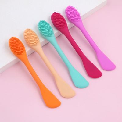 China Wholesale Custom Brush Head Silicone Face Mask Sweep Facial Cleansing Sweep Exfoliate Soft Spin Brush Silicone Facial Cleansing Tool for sale