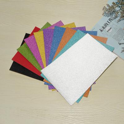 China Recycled Materials Color Glitter Cardboard Glitter Paper for Kids DIY for sale