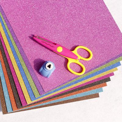 China Recycled Materials Glitter A4 Glitter Card Paper Premium Multicolor Paper For DIY Party Decorations Glitter For Shinny Craft for sale