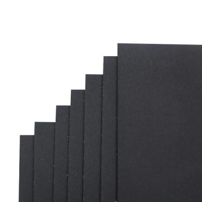 China Moisture Proof Black Core Stiffness Paper Raw Black Paperboard 400gsm 450 gsm 500gsm for sale