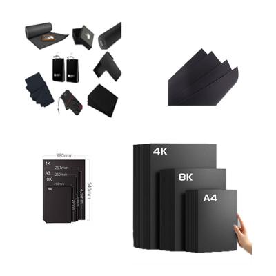 China A4 Moisture Proof Stationary Black Paper 250gr Embossed Album Black Cardboard 300gr for sale