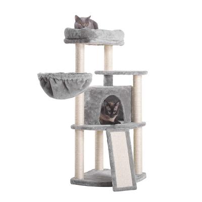 China New Design Custom Made Wholesale Stocked Cat Tree Interactive Cat Toys Stable Good Quality for sale