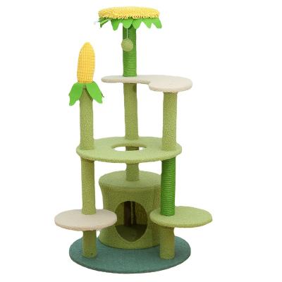 China Sustainable Home Style Cat Climbing Frame Pet Supplies Mess Cat Tree Scratching Post Cat Supplies for sale