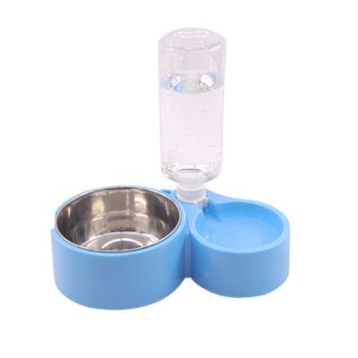 China Hanging Pet Cat Food Bowl Cage Automatic Pet Bowl Double Hanging Stainless Steel Dog Bowl Durable And Easy To Clean for sale