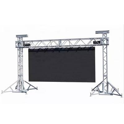 China 6082-T6 Aluminum Alloy Silver And Black Stage Aluminum Light Trusses Custom And Backdrop Stage Equipment Shelf Exhibition Hall for sale