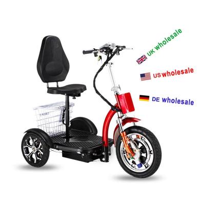 China CE TUV RoHs 500w Iron 3 Wheel Kick Scooter Long Range Bike Tricycle Top Powerful Older Adult Electric Scooters for sale