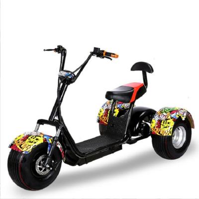 China 10 Inch Three Wheel Aluminum Electric Scooters Detachable Rechargeable Battery Dual Other Motorcycles Adult 3 Wheel Citycoco for sale