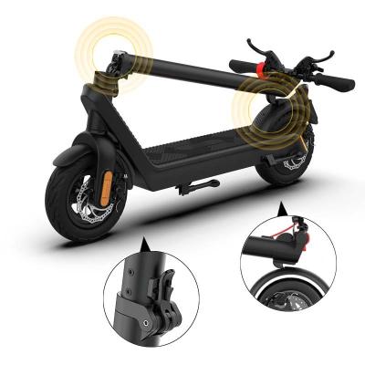 China Unisex X9 plus scooter custom logo and color 10' tire motor power 500W 40km/h 120km lithium battery portable electric scooter for sale