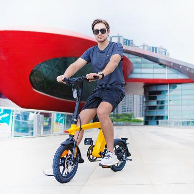 China Newest HUANXI H1 Max 250W 36V 10Ah 25KM Mileage Electric Bike Ebike Aluminum Alloy 14 Inch Leisure Foldable City Electric Bicycle Moped for sale