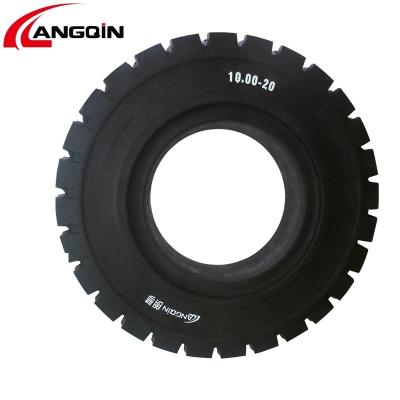 China Construction Machinery 10.00-20 Vehicle Loader And Graders Tires And Accessories Rubber Solid Tires for sale