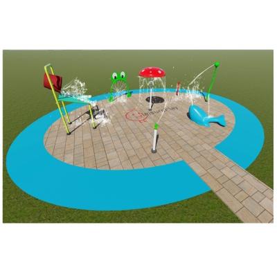 China 304 stainless steel colorful series splash pad equipment water spray feature design for water park resort for sale