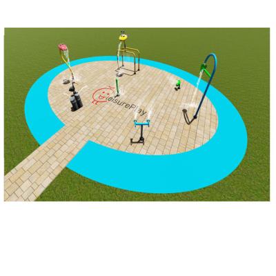 China 304 stainless steel LeisurePlay design 150sqm outdoor splash pad commercial and backyard splash pad for sale