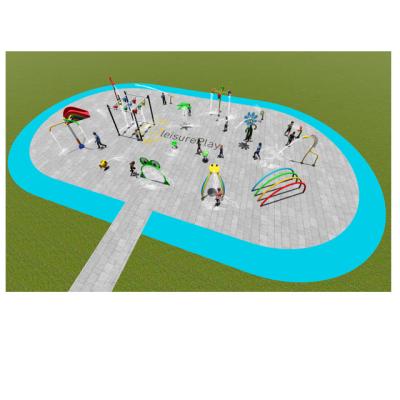 China 304 stainless steel LeisurePlay design 400sqm commercial splash pad sprinkler for kids and adult for sale