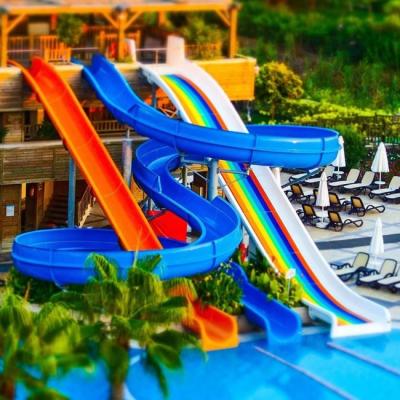 China Durable commercial used 15 ft custom water slides for kids and adults pool for sale