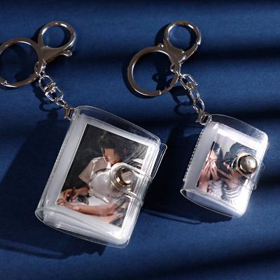 China Crystal 1-2 in Clear PVC Mini Key Chain Keychain Mini Keychain Photo Album Insert Mini Frame Photo Book Album Photo Album Wholesale for sale