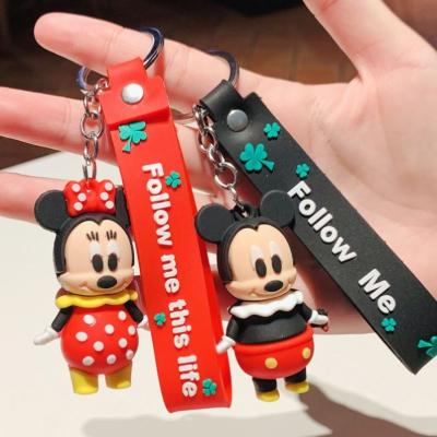 China Mickey Minnie Mouse Cartoon Baby Boy Girl Key Ring Women Lovely Bag Key Chains Accessories Cute Decoration Keychains for sale