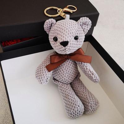 China Environmental Protection 20CM Teddy Bear Stuffed Key Chain Plush Toys Wedding Party Decor Birthday Plush Key Chains Dolls Teddy Bear Key Chain for sale