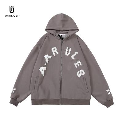 China Breathable High Quality Winter Full Zipper Sports Loose Hoodies Sweatshirts For Men Heavy Pullover Hoodies for sale