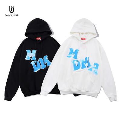 China Wholesale Breathable Men's Loungewear Custom Letter Print Loose Oversize Pullover Heavy Cotton Sweatshirt Hoodies for sale