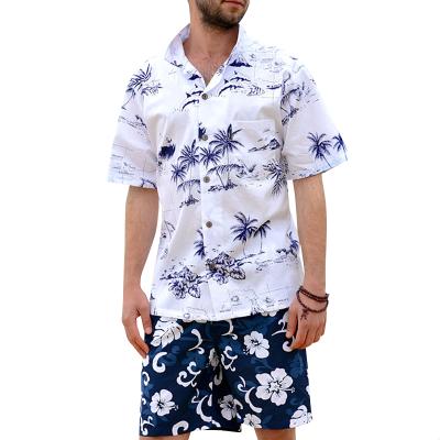 China OHMYJUST Anti-Pilling Mens Shirts Short Sleeve Beach Shirts Hawaiian Shirts For Men for sale