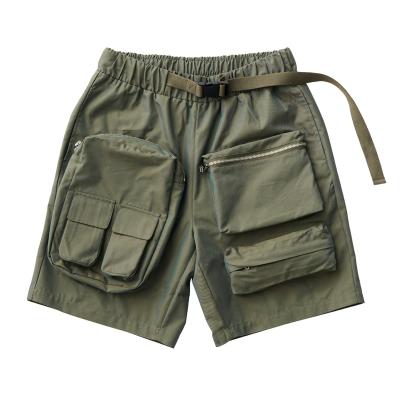 China Viable Men's Work Train Football Sweat Workout Cargo Tactical Pure Cotton Biker Tape Shorts With Zipper for sale