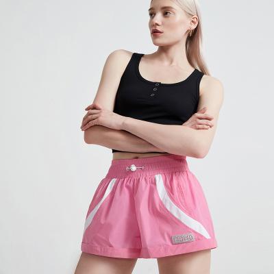 China Custom Wholesale Women Summer Anti-Wrinkle Sports Gym Polyester Quick Dry Running Shorts for sale