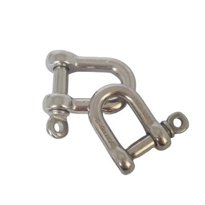 China Heavy Industry Marine Hardware 304 or 316 Stainless Steel Halyard Shackle With Locking Pin for sale