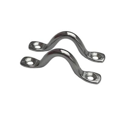 China Industry Stainless Steel Pad Eye Straps For Bimini Boat Boat Top Hardware for sale