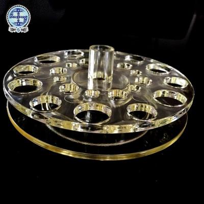 China Berlin Acrylic Round Rotatable Tattoo Ink Cups Holder Portable Holder for sale