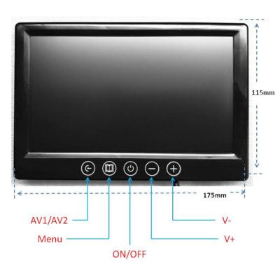 China New next wholesale cheap price remote control 7 inch car monitor for parking for sale