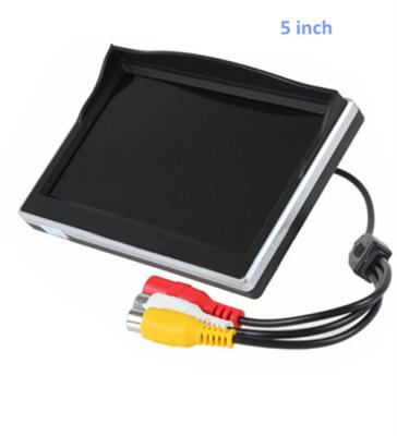 China 5.0 inch silver frame car roof monitor 2 channels 5