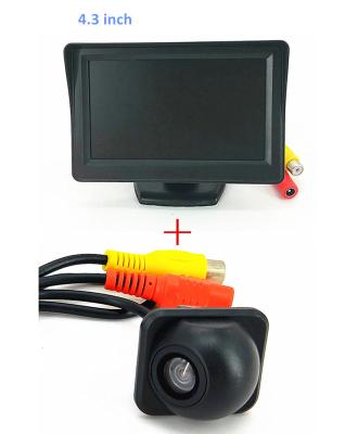 China Rear Assist 4.3 Channels LCD Car Monitor 2 Channels Rear View Monitor With Car Camera for sale