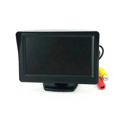 China 4.3inch TFT LCD Car Monitor 2 Channels Rearview Monitor With Camera 4.3